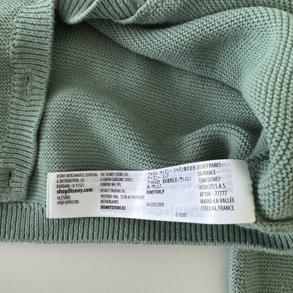 Disney Butterfly Cardigan Girl's Size 7 Animator's Collections Green Knit Button - Picture 7 of 8